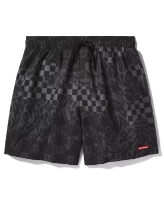 3AM CHECK SWIM SHORTS