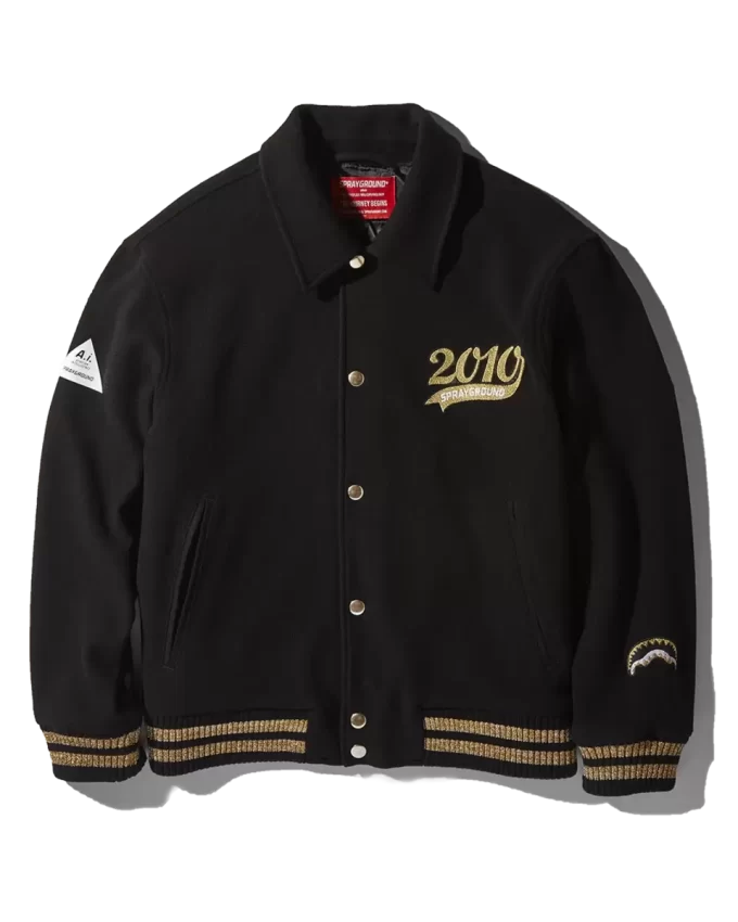 A.I.9 AFRICAN INTELLIGENCE GUILDED LEOPARD – SANDFLOWER COLLAB VARSITY JACKET