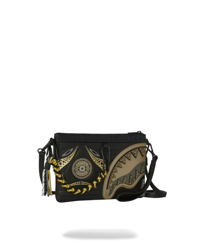 A.I. AFRICAN INTELLIGENCE SHARKS OF THE GOLD OCEAN CROSSOVER CLUTCH – SANDFLOWER COLLAB