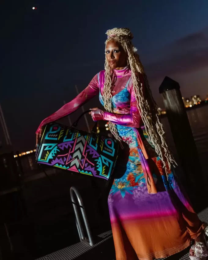 A.I. PATH TO THE FUTURE III DUFFLE – SANDFLOWER COLLAB (GLOW IN THE DARK)