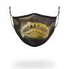 ADULT CAMO GOLD SHARK FORM FITTING FACE MASK