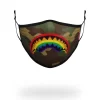 ADULT RAINBOW SHARK FORM FITTING FACE MASK