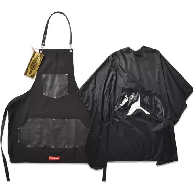 BARBER APRON CAPE SET