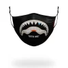 BITE ME SHARK (BLK) POLYESTER FACE MASK