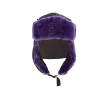 BLACK 3M PURPLE FUR AVIATOR HAT