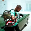 CAMO DRIP SHARKS IN PARIS BACKPACK (DLXV)