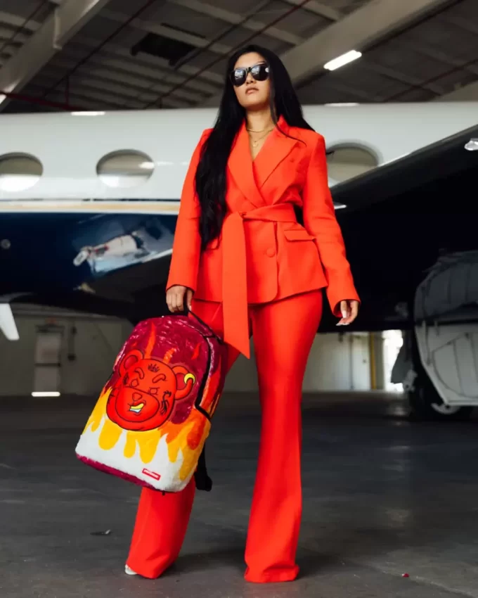 DIABLO COZY VELOUR FUR BACKPACK