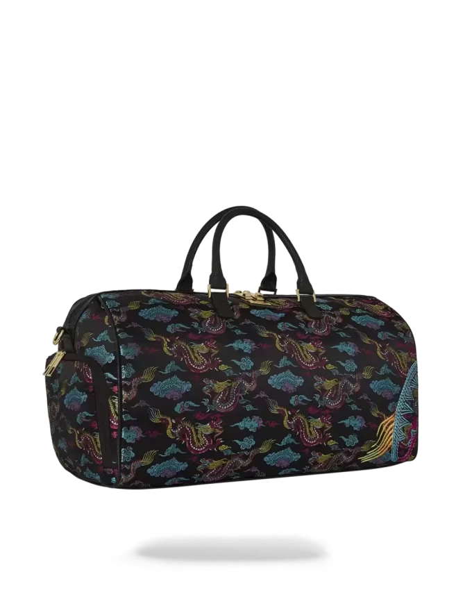 EMBROIDERED DRAGONS DUFFLE