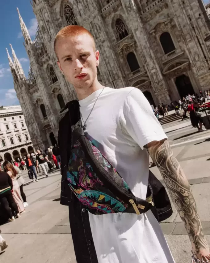 EMBROIDERED DRAGONS SAVVY CROSSBODY