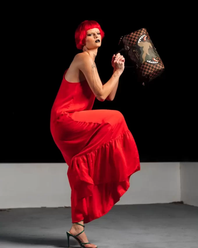 EXTERIOR GOLD ZIP POCKET SHARKS IN PARIS MINI DUFFLE EXTERIOR GOLD ZIP POCKET SHARKS IN PARIS MINI DUFFLE