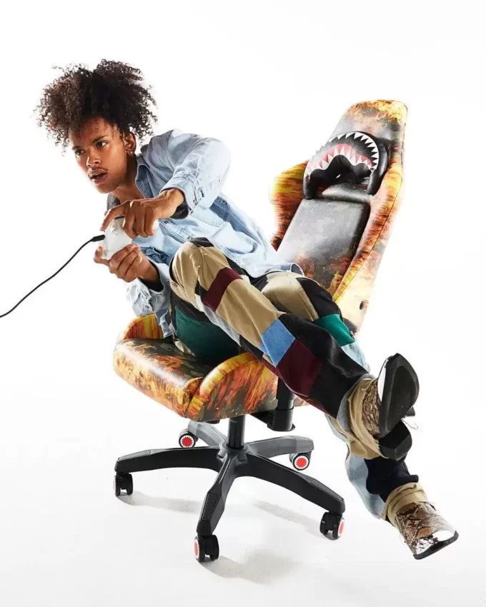 FIRE CAMO GAMING CHAIR – SUPER RARE