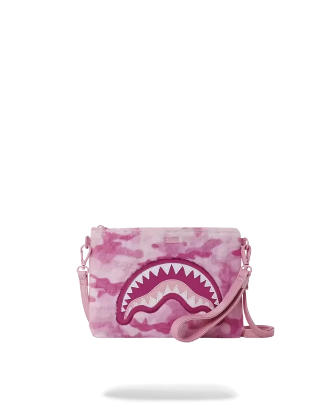 FURRROCIOUS IN PINK CROSSOVER CLUTCH