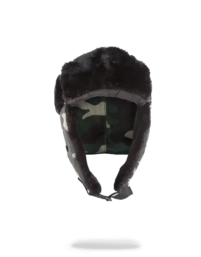 GOLD STENCIL CAMO AVIATOR HAT