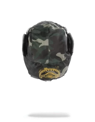 GOLD STENCIL CAMO AVIATOR HAT
