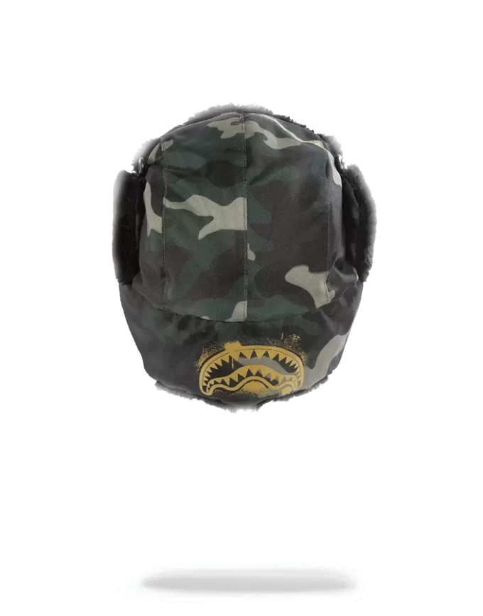 GOLD STENCIL CAMO AVIATOR HAT