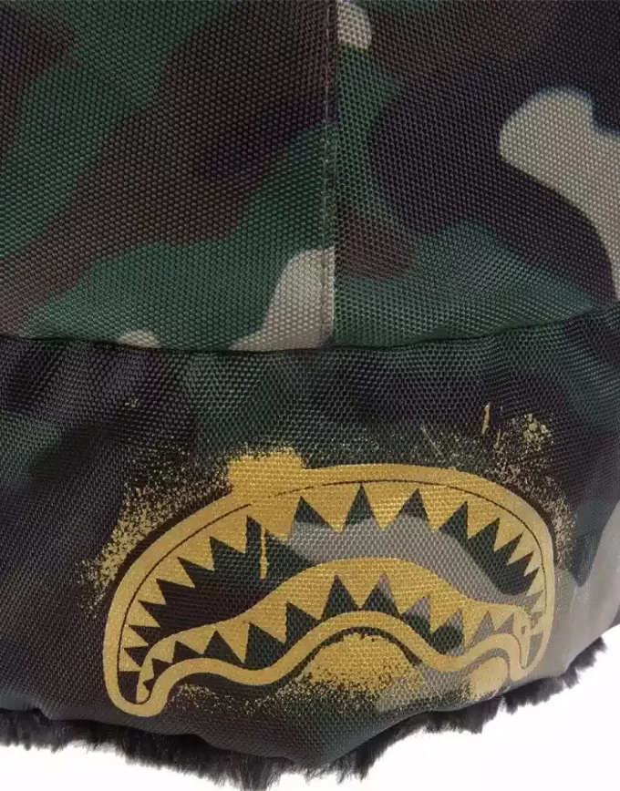GOLD STENCIL CAMO AVIATOR HAT