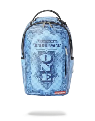 IN GOD WE TRUST BLUE BACKPACK (ONE OF ONE)