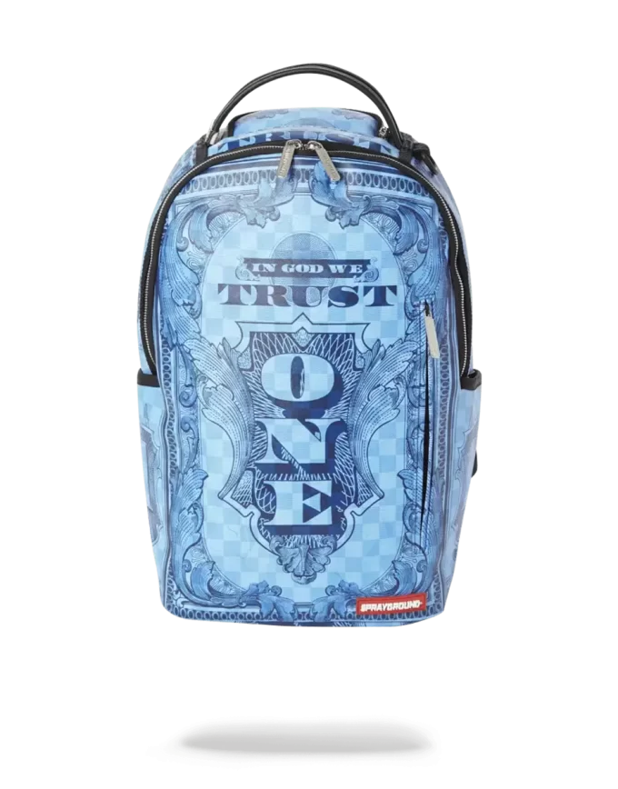 IN GOD WE TRUST BLUE BACKPACK (ONE OF ONE)