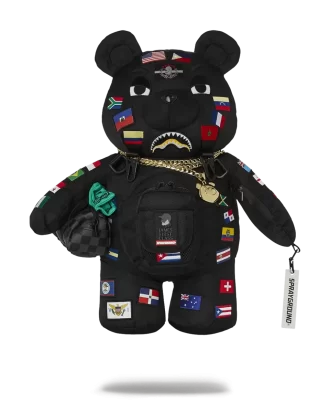 JAMES FIRST CLASS GLOBAL FLAGS MONEYBEAR BACKPACK