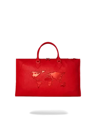 JAMES FIRST CLASS RUBY RED PYRAMID LARGE DUFFLE