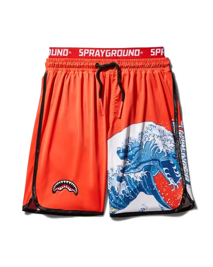 JAPAN WAVE CORTO SWIM TRUNKS (RED)