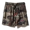 KIDS CAMO CHECKERED SWIM TRUNKS