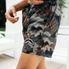 KIDS CAMO CHECKERED SWIM TRUNKS