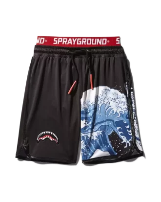 KIDS JAPAN WAVE SWIM TRUNKS (BLACK)