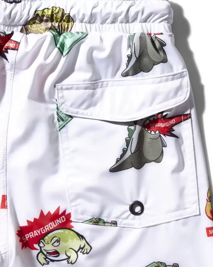 KIDS PATCH ALL-IN SWIM TRUNKS (WHITE)