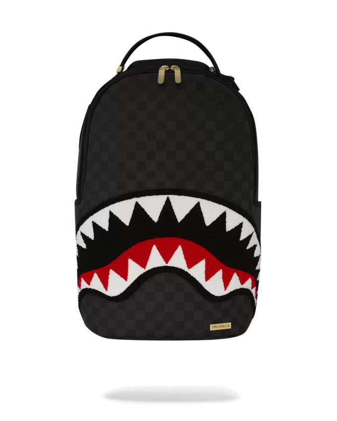 LIGHTS OUT SHARKS IN PARIS CHENILLE SHARK BACKPACK LIGHTS OUT SHARKS IN PARIS CHENILLE SHARK BACKPACK