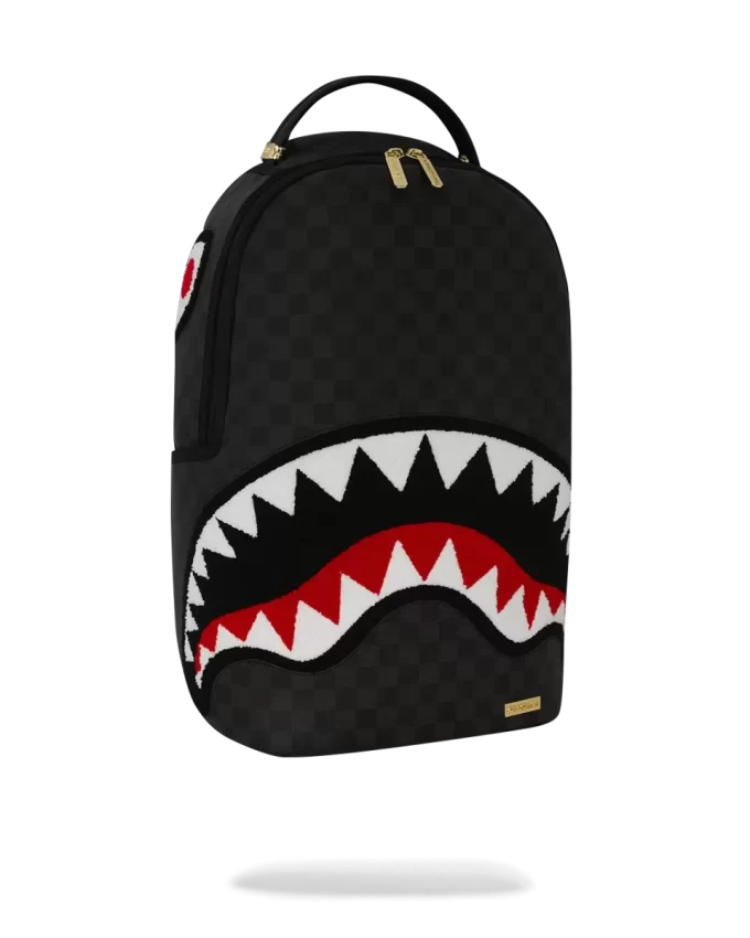 LIGHTS OUT SHARKS IN PARIS CHENILLE SHARK BACKPACK LIGHTS OUT SHARKS IN PARIS CHENILLE SHARK BACKPACK