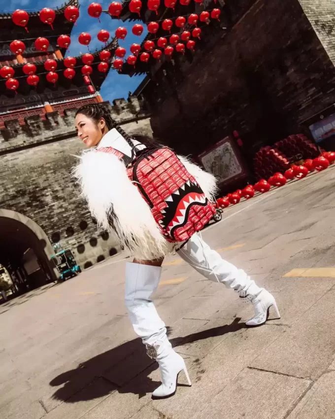 MADE OF WOVEN LABELS SHARK BACKPACK