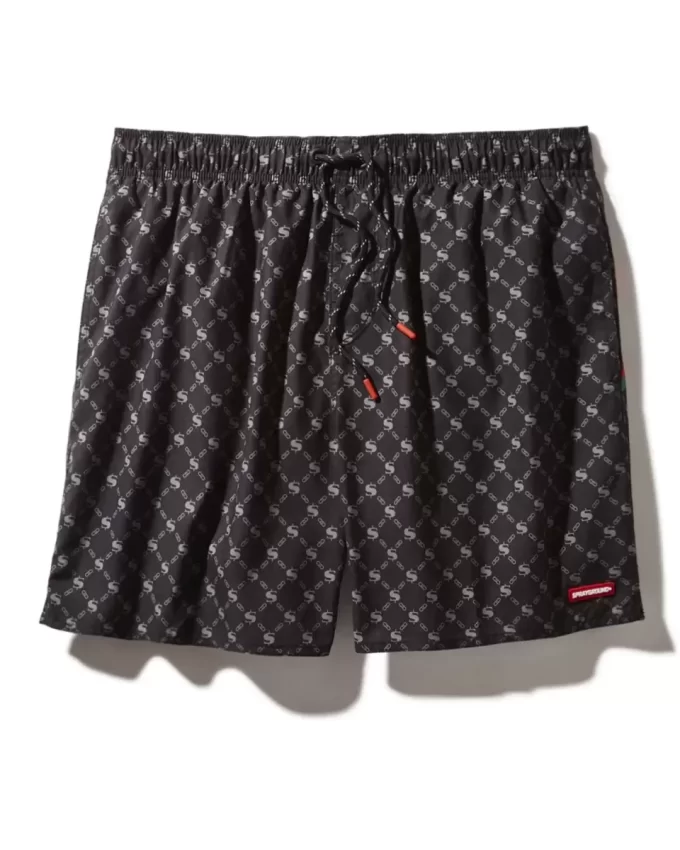 MIDNIGHT MONEY PATTERN SHOTO SWIM TRUNKS