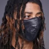 MIDNIGHT SHARK VEGAN LEATHER FACEMASK
