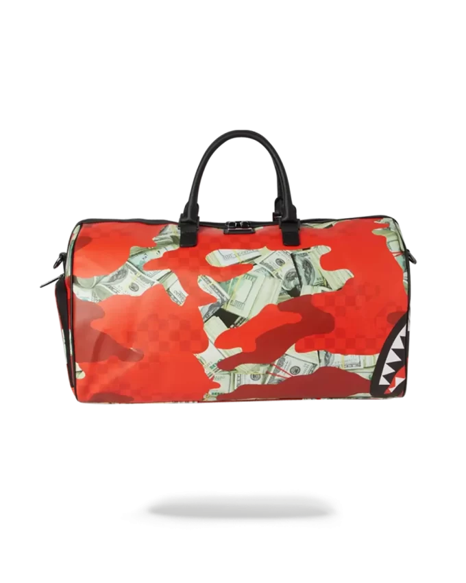 MONEY CAMO (RED) DUFFLE