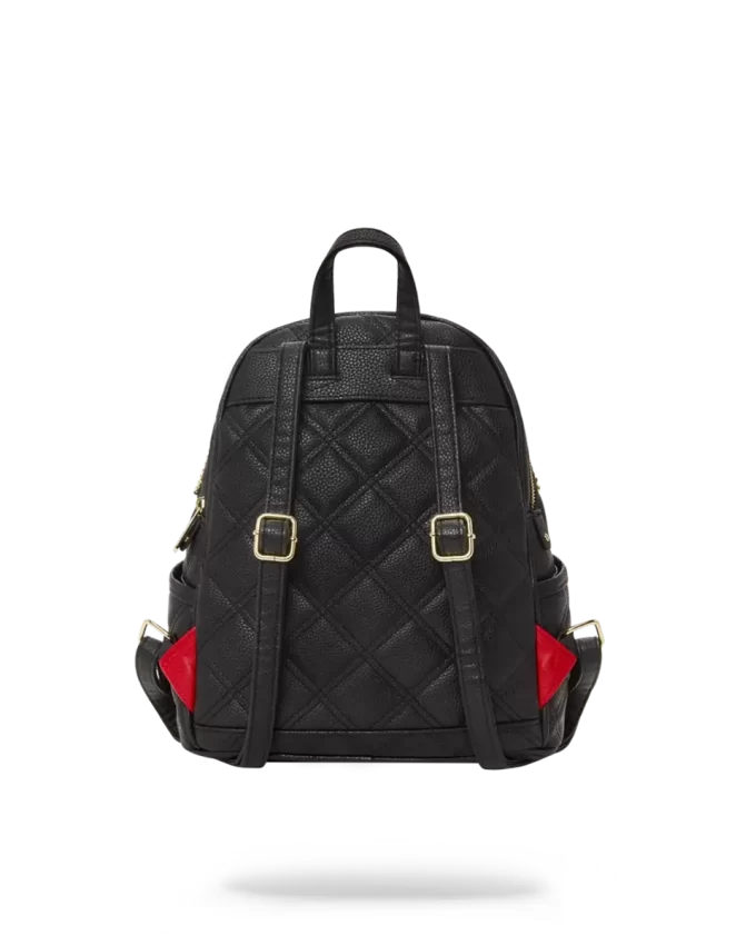 NOIR QUILT GOLD CHAIN SHARK SAVAGE BACKPACK