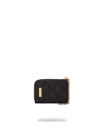 NOIR QUILT GOLD CHAIN SHARK WALLET