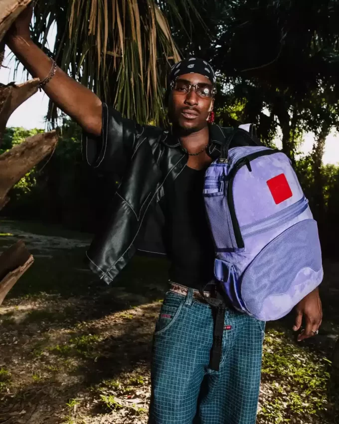 NOOO WAY!!! A REVERSIBLE BACKPACK – PURPLE VELOUR TO OG SHARKS IN PARIS BACKPACK