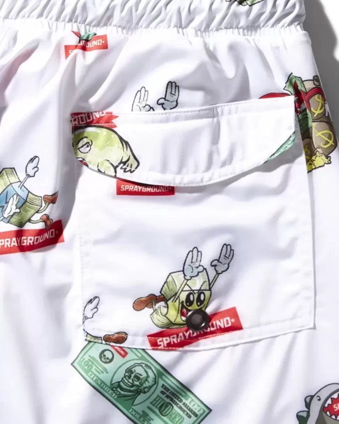 PATCH ALL-IN CORTO SWIM TRUNKS (WHITE)