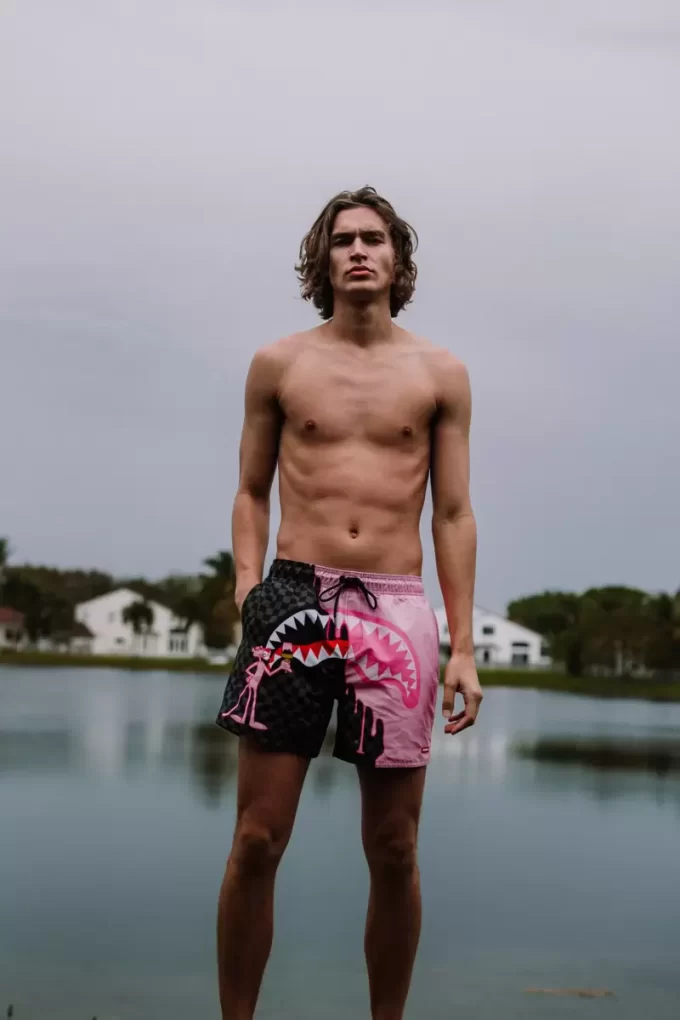 PINK PANTHER PINK PAINTER SWIM SHORTS