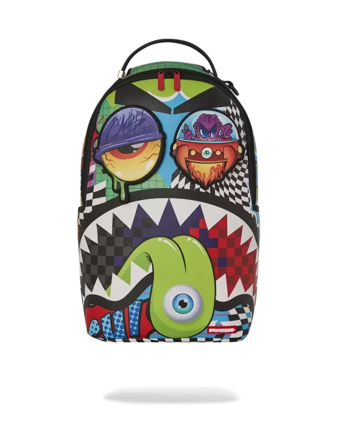 PSYCHO WORLD OF FUN BACKPACK (WITH REMOVABLE VELCRO EYE PATCHES)