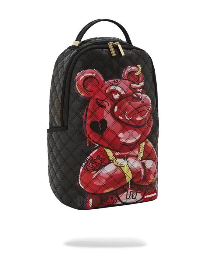QUILT HAND PAINTED DIABLO BEAR BACKPACK (DLXV) QUILT HAND PAINTED DIABLO BEAR BACKPACK (DLXV)