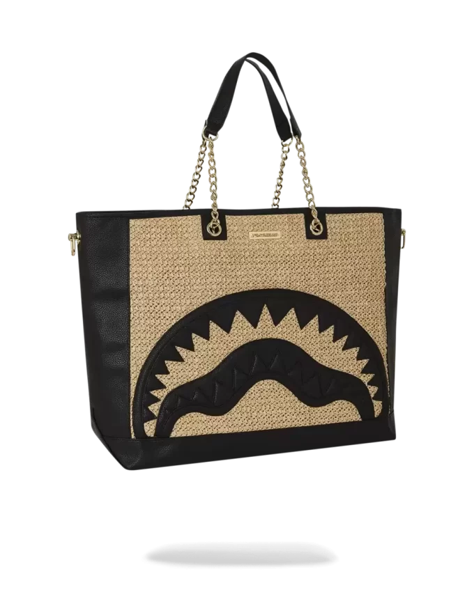 RAFFIA PALM TOTE