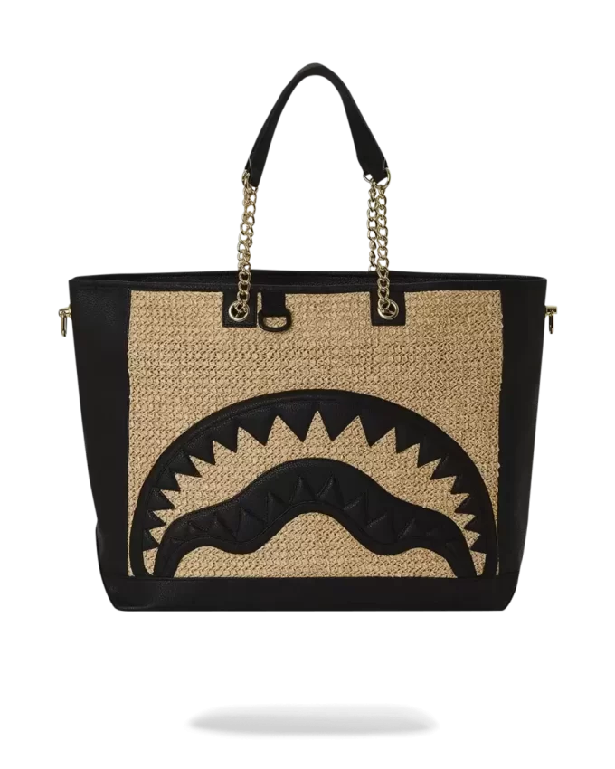 RAFFIA PALM TOTE