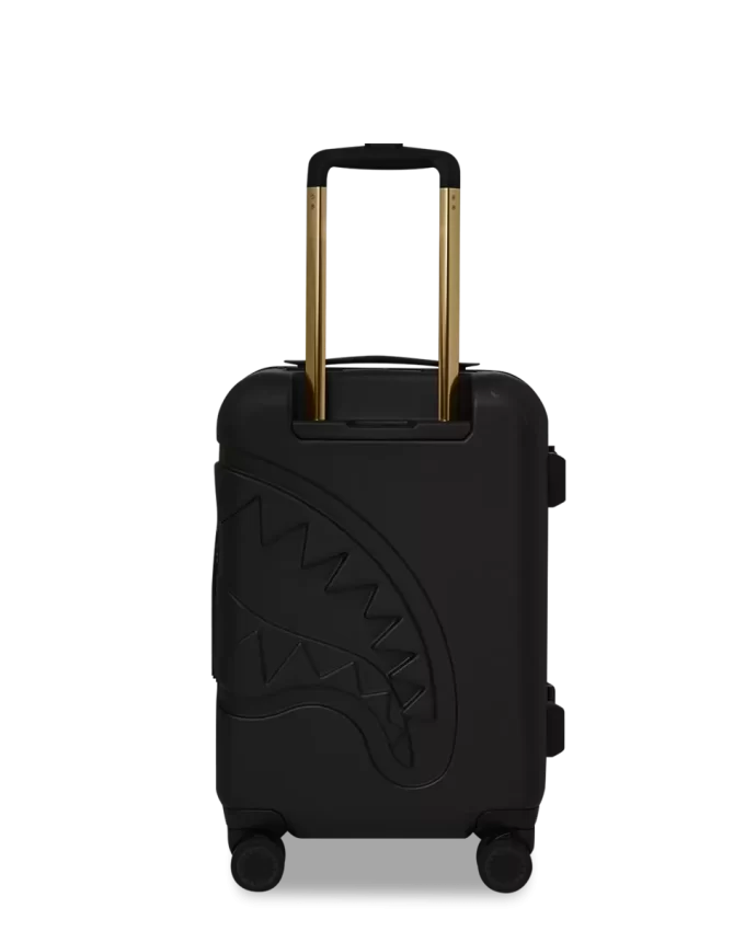 REALITY CHECK SHARKITECTURE CARRY-ON JETBLACK LUGGAGE (GOLD HARDWARE)
