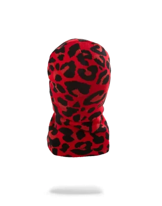 RED LEOPARD GOLD SHARK MOUTH SKI MASK