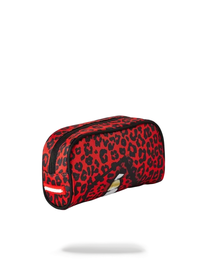 RED LEOPARD LIPS PENCIL CASE