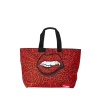 RED LEOPARD LIPS TOTE