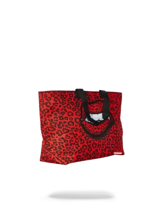 RED LEOPARD LIPS TOTE