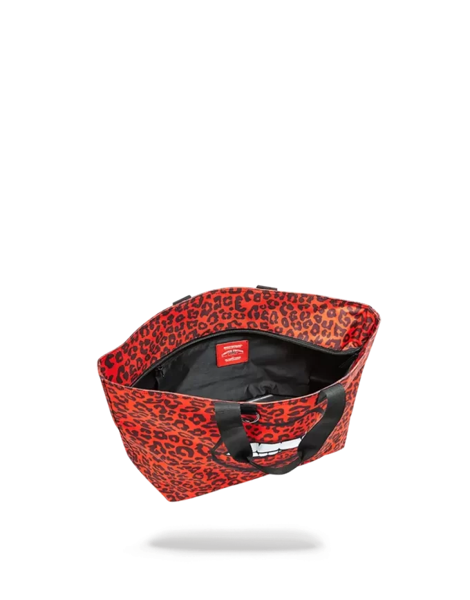 RED LEOPARD LIPS TOTE